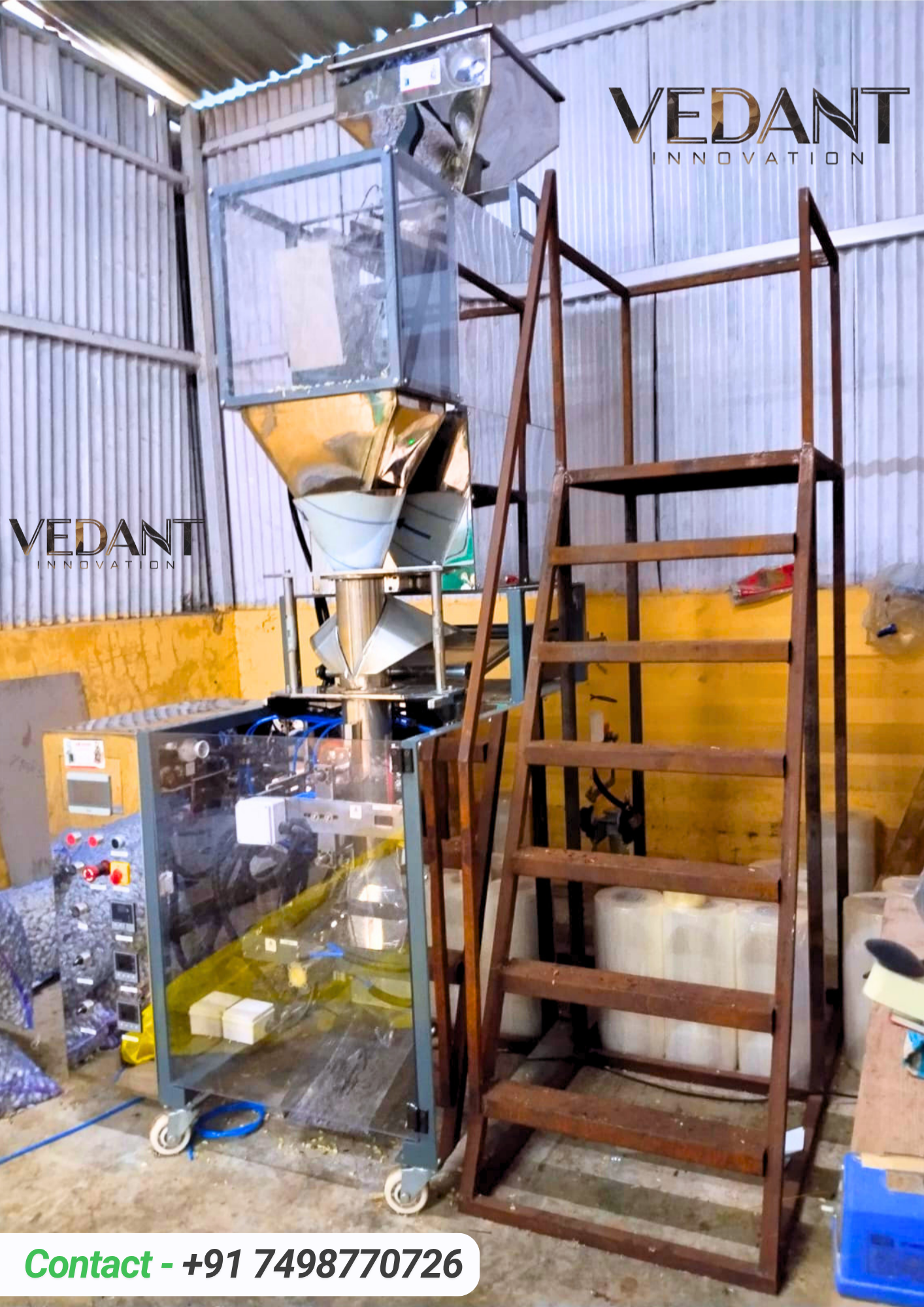 Fully Automatic Pouch Packing Machine, Namkeen, Chips, Kurkure, Tea powder, Granules, Khada Masala, pasta, dal (3)